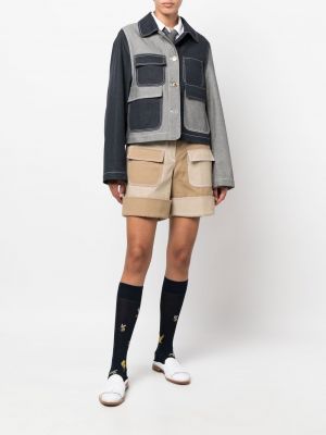 Džínové šortky s nízkým pasem Thom Browne khaki
