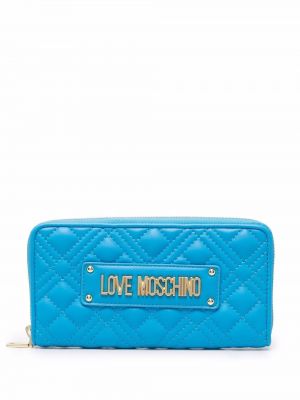 Кожаный кошелек Love Moschino, синий