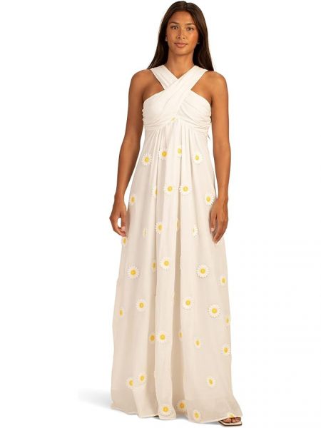 Платье в цветочек Trina Turk белое