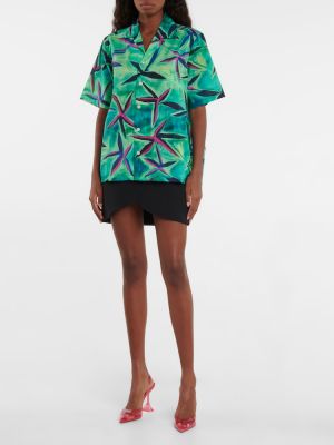 Βαμβακερό πουκάμισο με σχέδιο Louisa Ballou πράσινο