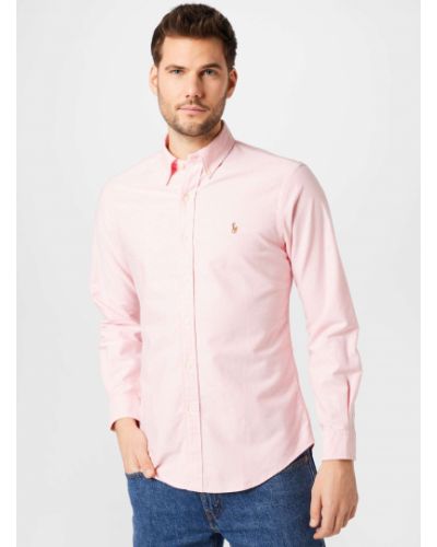 Пухена риза бродирана Polo Ralph Lauren розово