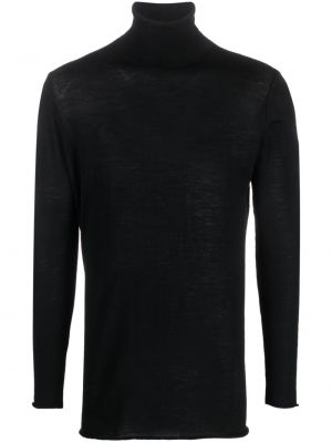 Vlnený sveter z merina Masnada čierna