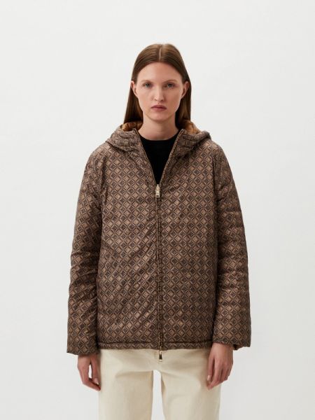 Утепленная демисезонная куртка Orsa коричневая