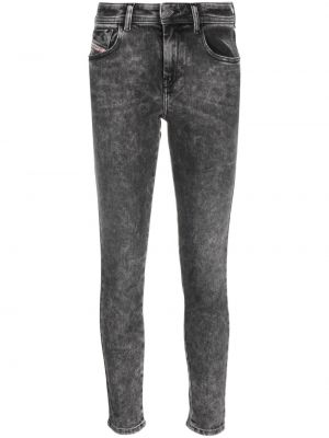 Skinny džíny s nízkým pasem Diesel šedé