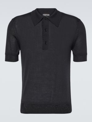 Kašmira zīda polo krekls Tom Ford melns
