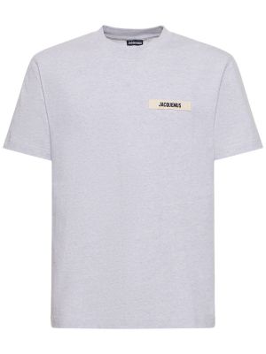 Camiseta de algodón Jacquemus gris