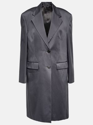 Manteau en coton Prada gris