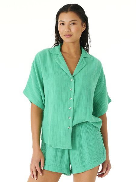 Блуза з коротким рукавом Rip Curl зелена