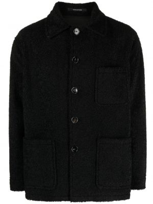 Fleece πουκάμισο Tagliatore μαύρο