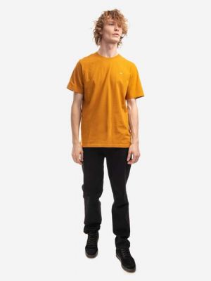 Классическая хлопковая футболка Wood Wood оранжевая