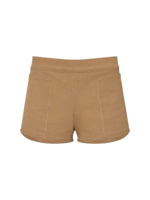 Pantalones cortos de algodón Max Mara beige
