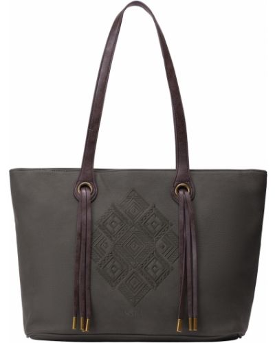 Kožená nákupná taška na zips z polyesteru Usha Festival