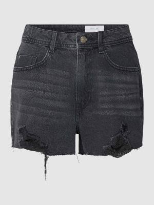 Szorty jeansowe z kieszeniami Noisy May czarne