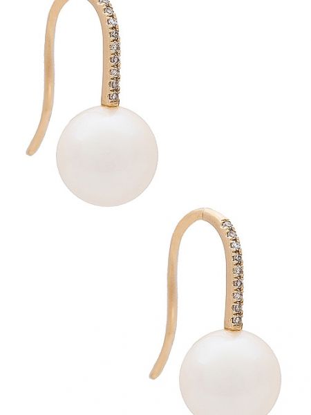 Boucles d'oreilles avec perles Ef Collection jaune