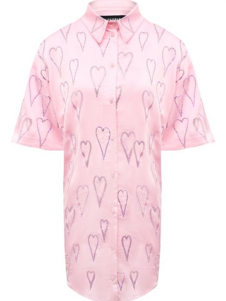 Платье-рубашка Filles A Papa розовое