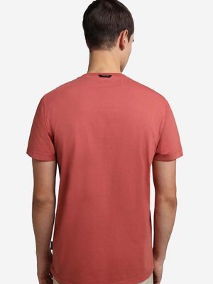 Koszulka bawełniana Napapijri czerwona