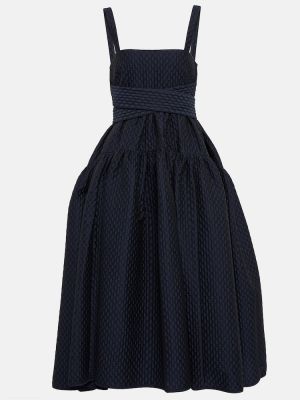 Βαμβακερός φόρεμα με ζώνη Cecilie Bahnsen μπλε