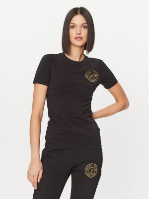 Slim fit tričko Versace Jeans Couture černé