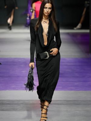 Maksi haljina Versace crna
