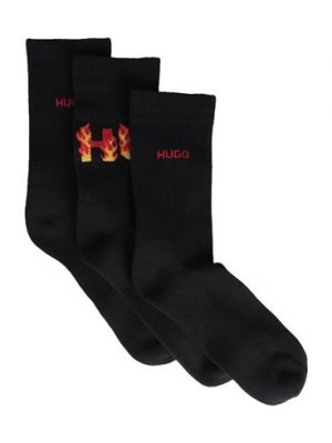 Calcetines de algodón Hugo negro