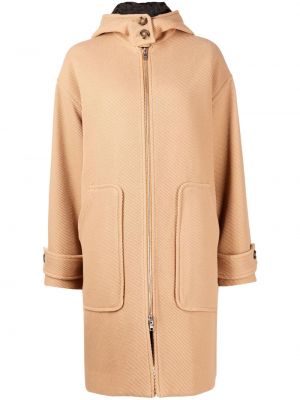 Kabát na zip s kapucí Msgm béžový
