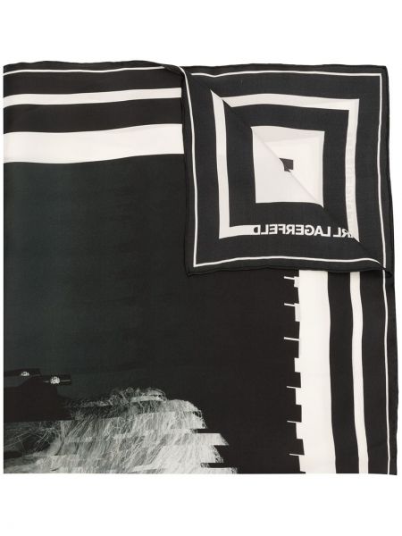 Pañuelo de seda Karl Lagerfeld negro