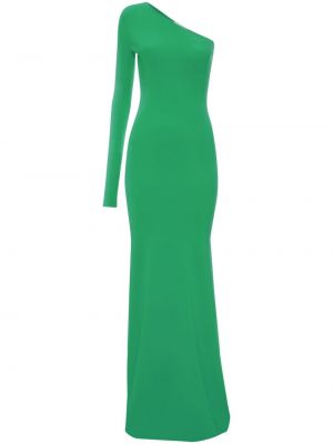 Asimetrična večerna obleka Victoria Beckham zelena