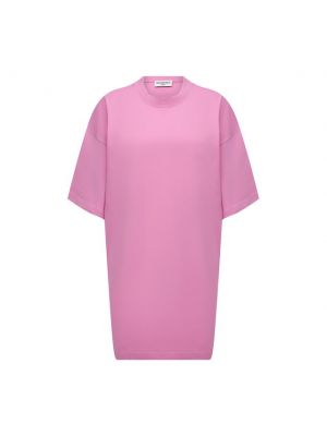 Хлопковая футболка Balenciaga, розовая