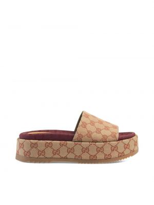 Sandale cu platformă Gucci maro