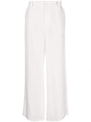 Копринени прав панталон от шифон P.a.r.o.s.h. бяло