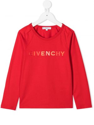 Trykt t-skjorte for jenter Givenchy Kids rød