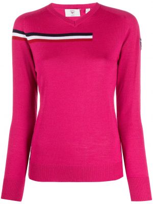 Jersey a rayas de tela jersey Rossignol rosa