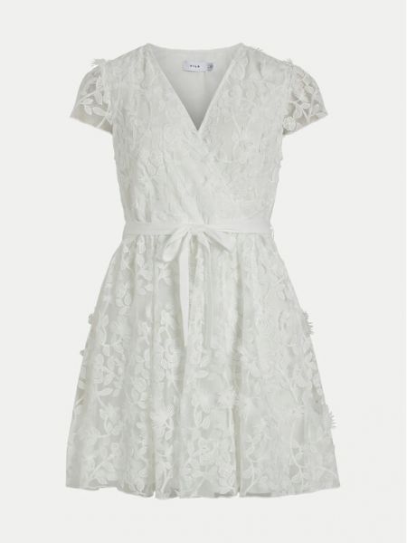 Коктейлна рокля Vila бяло