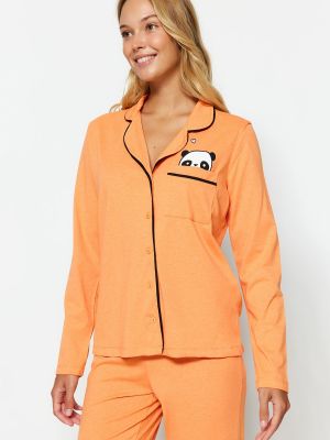 Pyžamo Trendyol oranžové