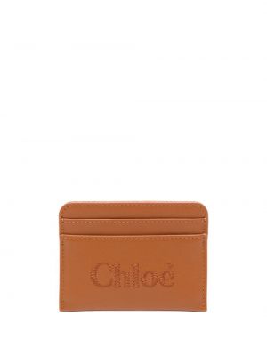 Haftowany portfel Chloe brązowy