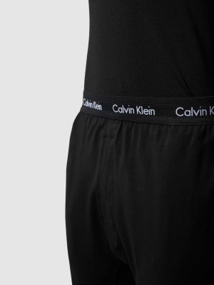 Piżama z okrągłym dekoltem Calvin Klein Underwear czarna