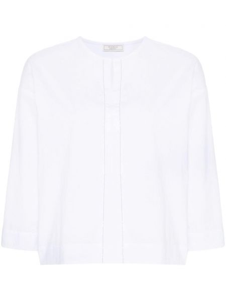 Блуза с v-образно деколте Peserico бяло