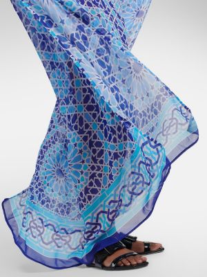 Šifonové šaty s potiskem Alexandra Miro modré