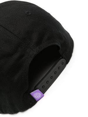 Medvilninis siuvinėtas kepurė su snapeliu Gallery Dept. juoda