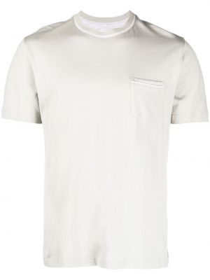 T-shirt med broderi Eleventy grå