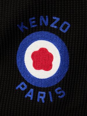 Cardigan di cotone con stampa Kenzo Paris nero