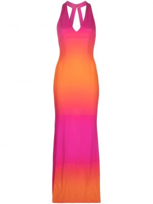 Dlouhé šaty s potiskem s přechodem barev Louisa Ballou