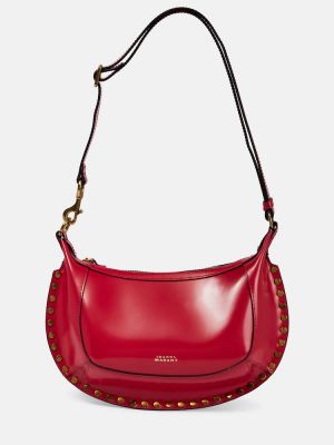 Кожени чанта за ръка Isabel Marant червено