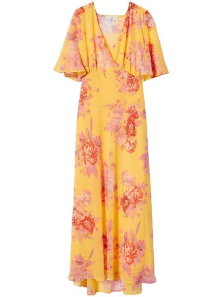 Sukienka długa Mango żółta