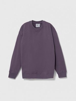 Однотонный хлопковый свитер Adidas Originals фиолетовый