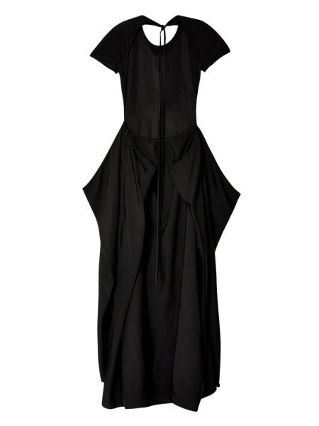 Drapiruotas maksi suknelė Loewe juoda