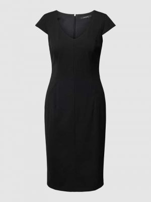 Sukienka midi z dekoltem w serek Comma czarna