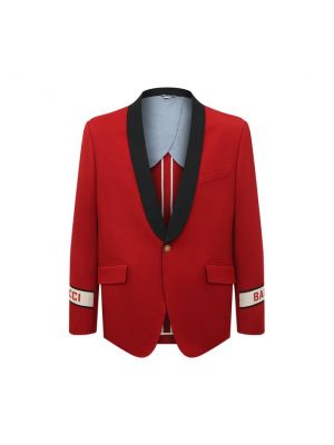 Красный шерстяной пиджак Gucci