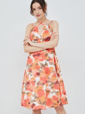 Pamučna mini haljina Vero Moda narančasta