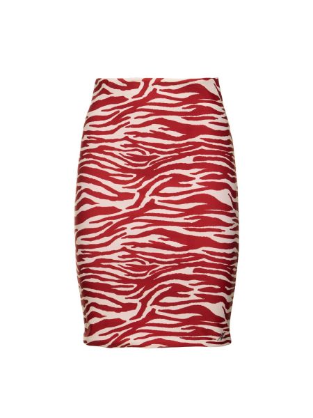 Mini suknja niski struk s draperijom The Attico crvena